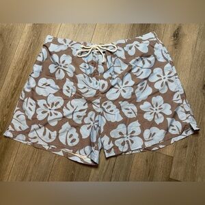 Tailorbyrd Swimming Shorts Men's Size 52 Blue Hawaiian Floral